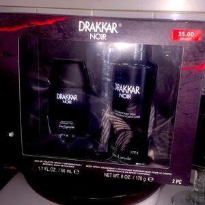 DRAKKAR NOIR 1.7 Eau De Toilette & 6oz Body Spray